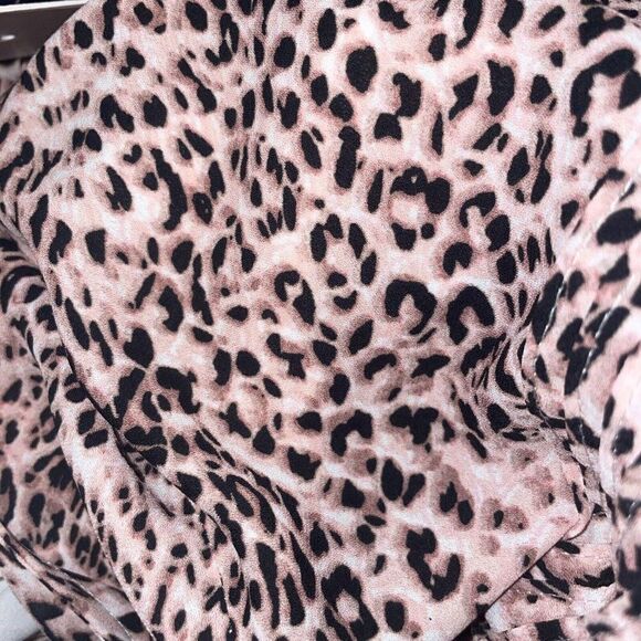 Nanette Lepore Sleeveless Dress Size 10 Pleated Belt Animal Print Ombre Pink NWT - Picture 6 of 6